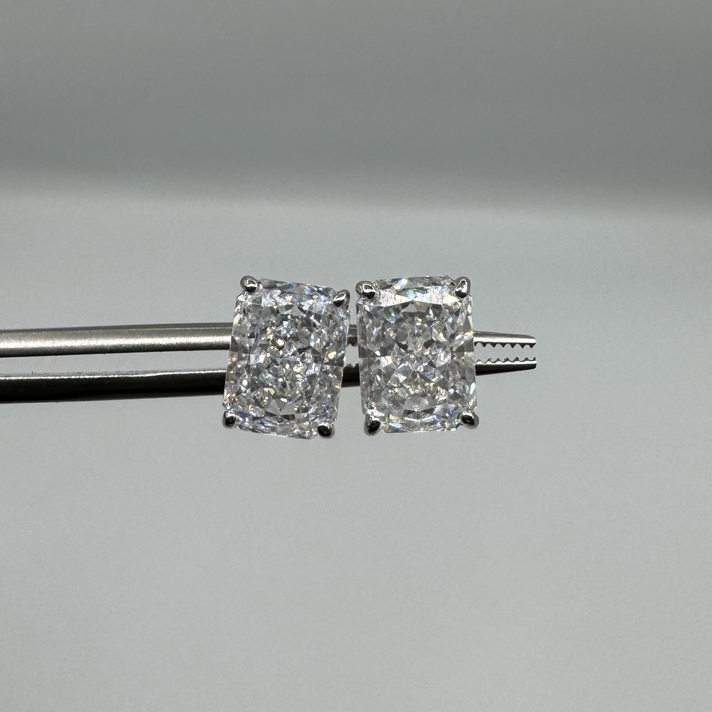 1.5ct Radiant Studs - Picture 4 of 14